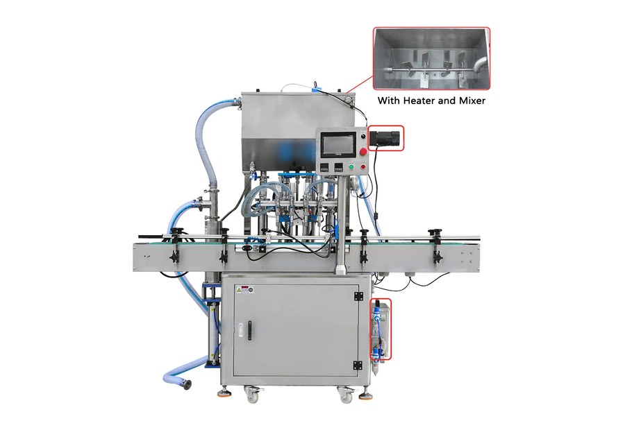 Complete automatic ATEX filling line with multiple filling heads and conveyor