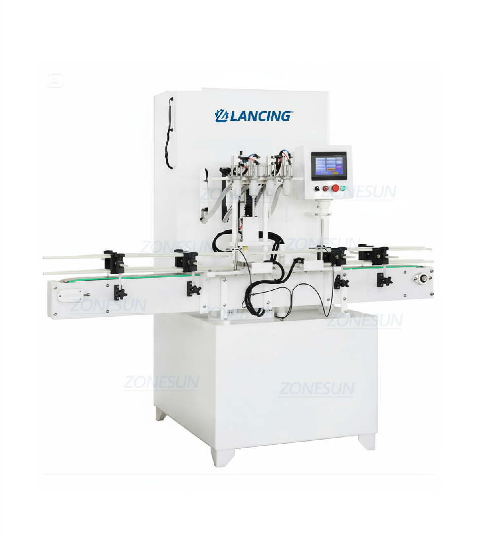 Corrosion-resistant automatic chemical filling machine with conveyor